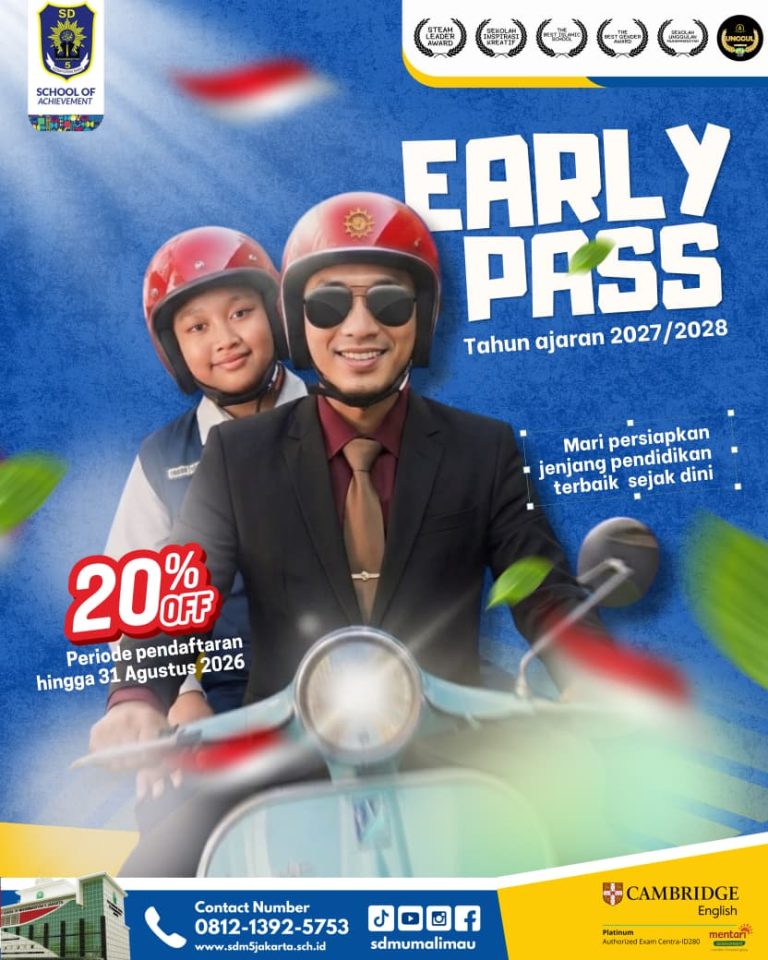 🎉 Kabar Baik! Program EARLY PASS Tahun Ajaran 2027/2028 Telah Dibuka.